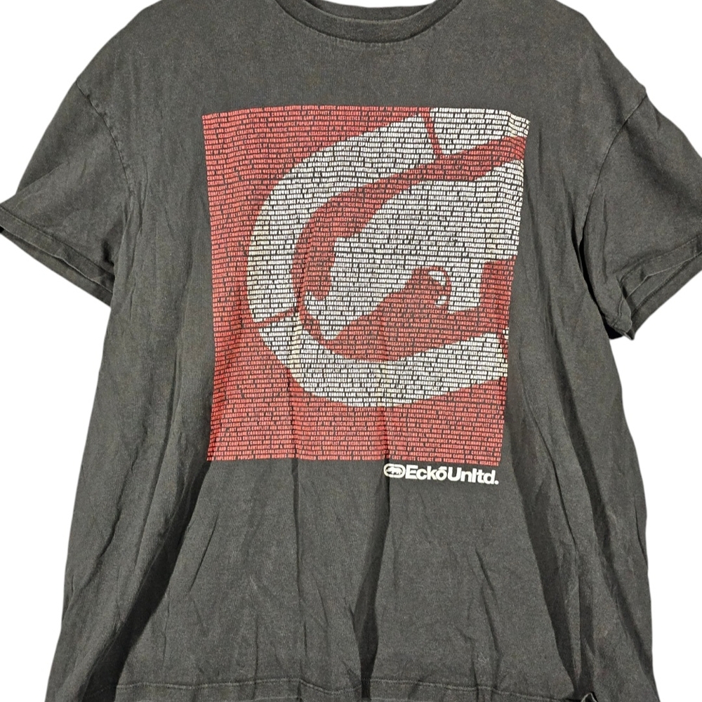 Ecko Unltd Gray‎ T-Shirt with Red Graphic